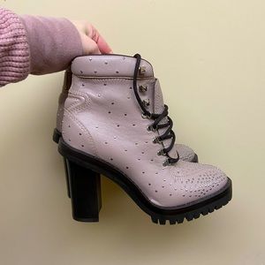 Valentino Garavani Lug Sole Platform Ankle Boots Silver Studded